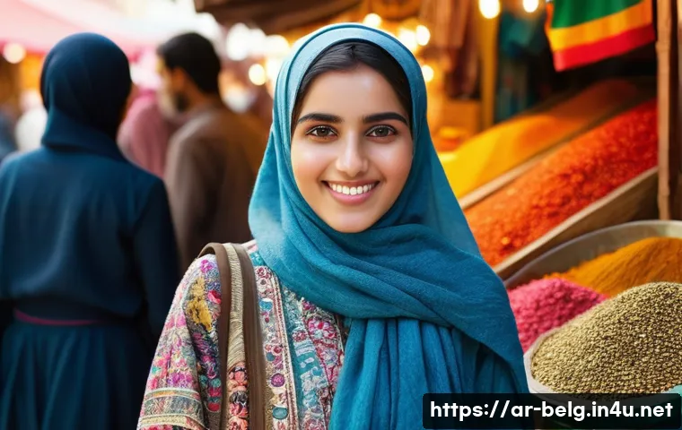 벨기에 음악 축제 - **Prompt:** "A young woman in her early 20s, wearing a stylish, modest hijab and a long, flowing, br...